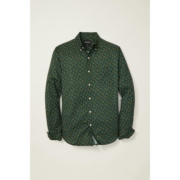 BONOBOS Everyday Men's Shirt Floral Printed Long Sleeve Tailored Fit M 283379 - Picture 3 of 11